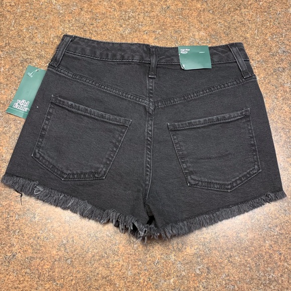 wild fable Pants - #0247 Wildfable black distressed denim shorts